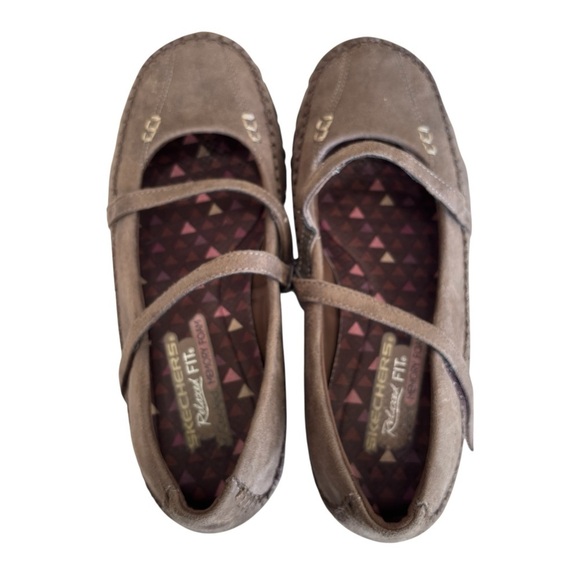 Skechers Womens Brown Mary Jane Memory Foam Air Cooled Shoe Size 8.5 Relaxed Fit - Picture 3 of 10